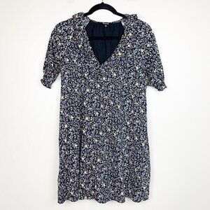Madewell Ruffle Button-Front Trapeze Dress in Folkmagic Floral - XXS.